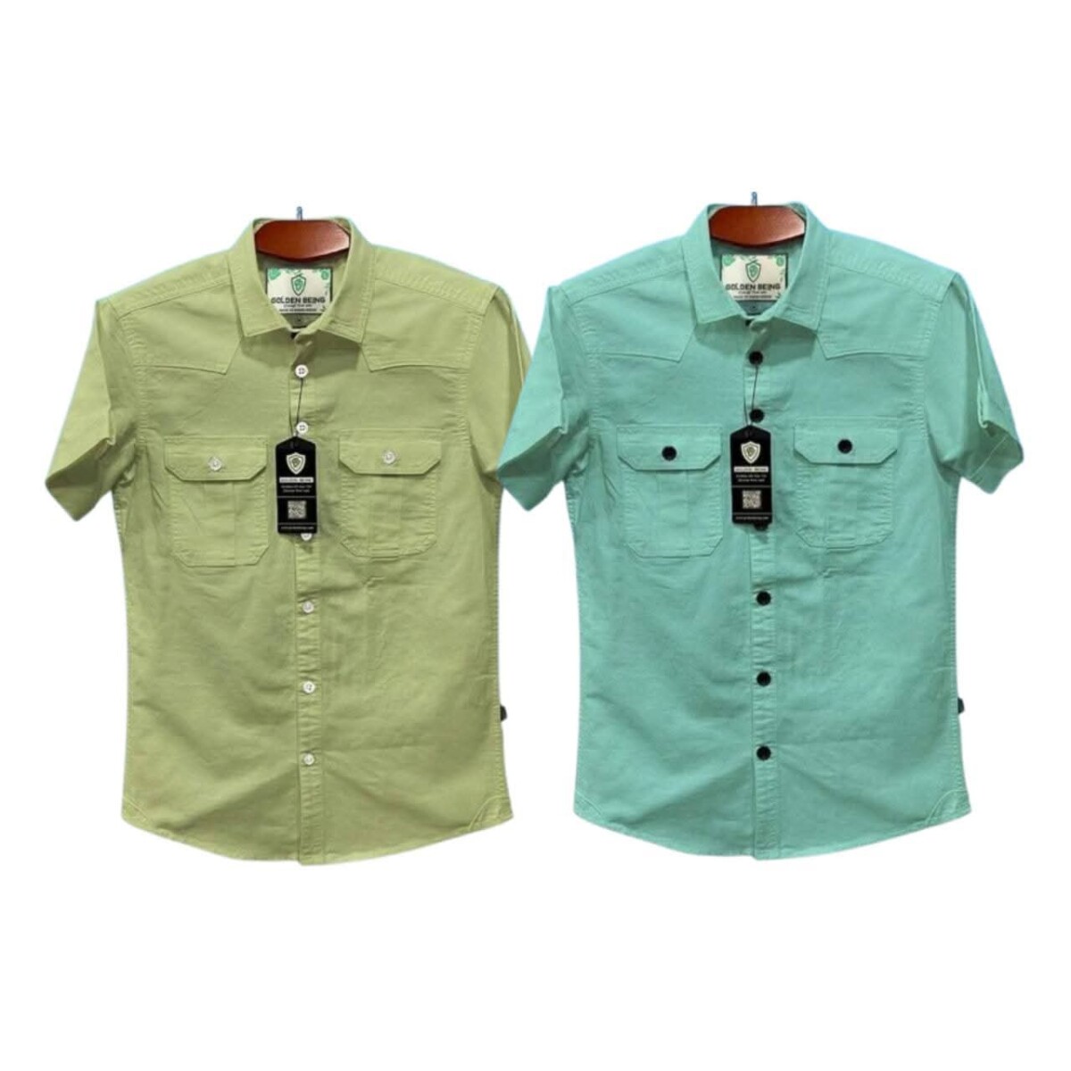 Half sleeve double pocket shirt