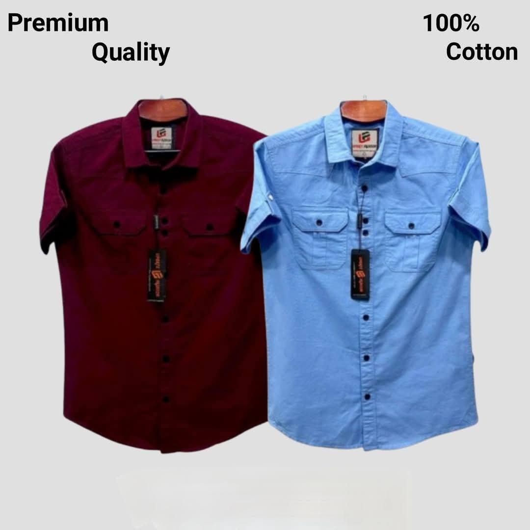 Half sleeve double pocket shirt