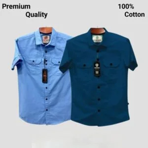 Half sleeve double pocket shirt