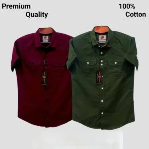 Half sleeve double pocket shirt