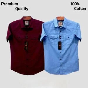 Half sleeve double pocket shirt
