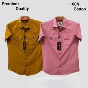Half sleeve double pocket shirt