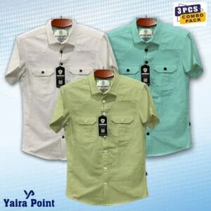 Half sleeve double pocket shirt